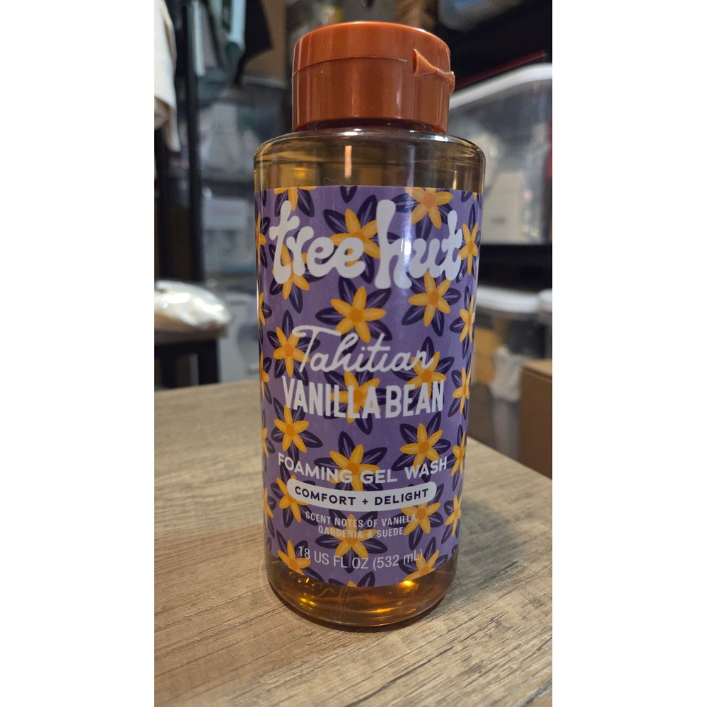 Tree Hut Tahitian Vanilla Bean Foaming Gel Wash 18oz Body Cleanser Hydrating